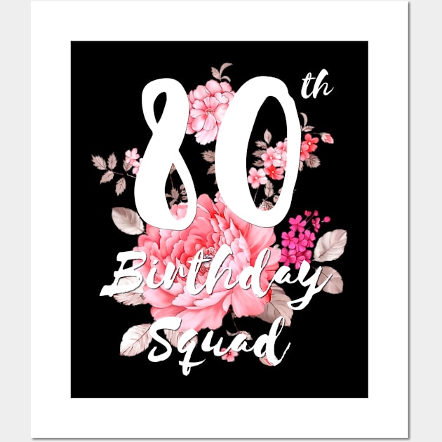 80th Birthday Squad Wall Art by Crafty Mornings